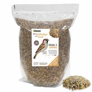 Grana-S Bolsa de Mezcla de Semillas con Pipa sin Cáscara. Alimento para Aves Silvestres 4 kg