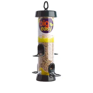 BE-S2G 'Big Easy' Comedero Tubular Fabricado en Roxresin para Aves Silvestres Mediano para Mezcla de Semillas de Diámetro Grande y Desmontab - JACOBI JAYNE