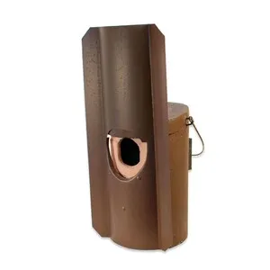 Nr 4 Caja Nido para Mochuelo Boreal con Protector Antidepredadores - SCHWEGLER