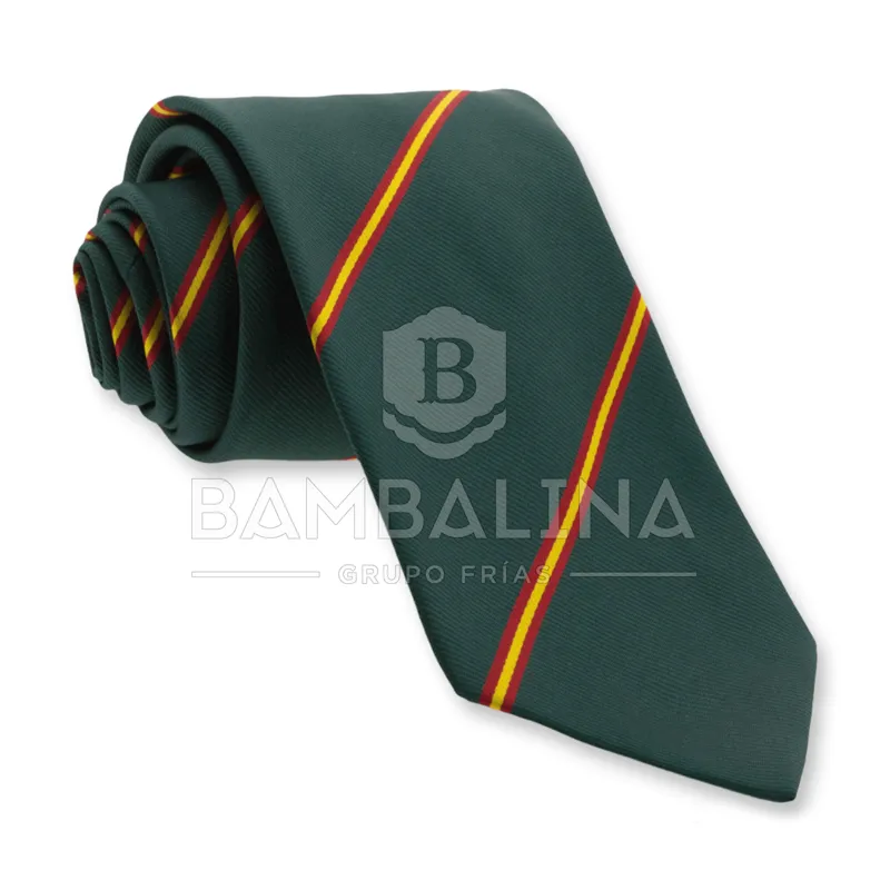 Corbata Rayas Bandera de España · Verde / OD