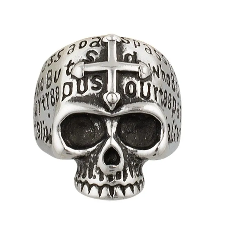 Albainox Anillo Calavera-Cruz