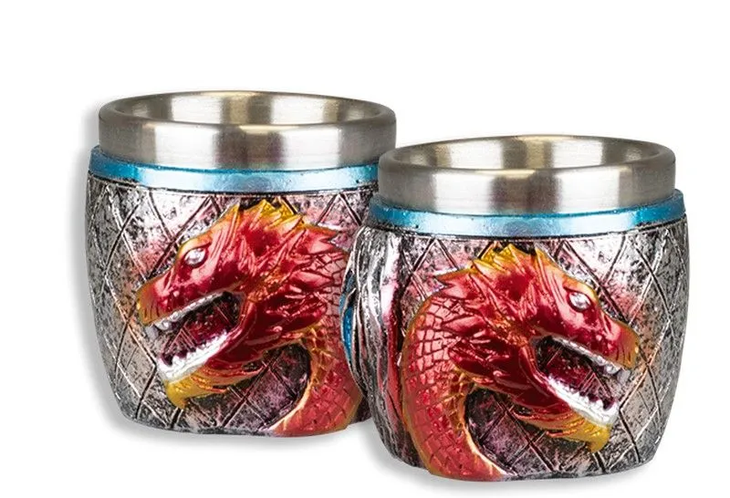 Varios Vaso Chupito Dragones · Rojo