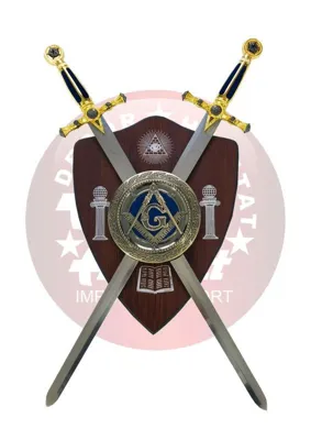 Panoplia Escudo Masónico con Espadas Terciopelo - Amont