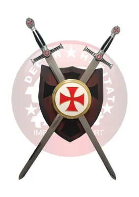 Panoplia Escudo Templario con Espadas - Amont