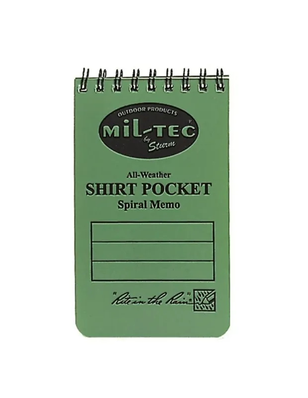 MilTec Libreta Impermeable 75x130mm
