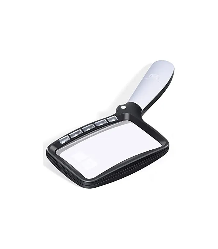 Lupa de Huellas Rectangular con Iluminador