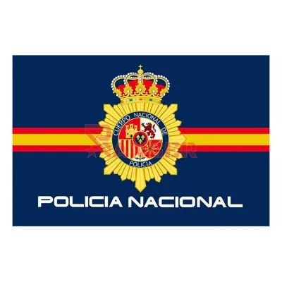Bandera Policía Nacional Raso 90x150 España - Foraventure
