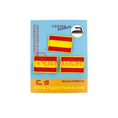 Bandera España Bordado Pequeño 3PCS Liso - Foraventure