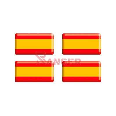 Pegatina Abultada Med. Blister 4PCS Bandera España - Foraventure