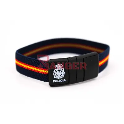 Pulsera Elastica Cierre PVC Policía Nacional - Foraventure