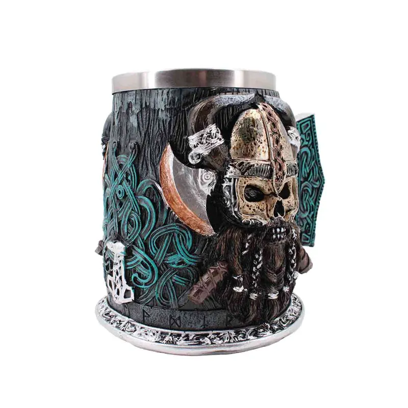 Albainox Taza Resina Vikingo Barbas TOLE10 XXL · Gris