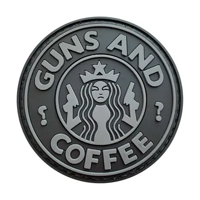 Parche de Goma PVC Guns and Coffee 60 mm - DragonPro