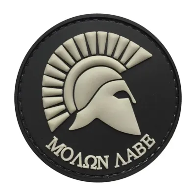 Parche de Goma PVC Molon Labe Espartano 60 mm - DragonPro