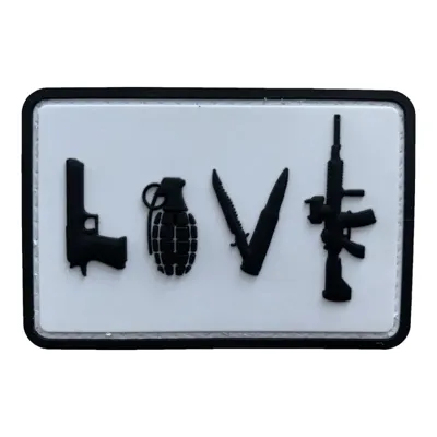 Parche de Goma PVC Love 75 x 50 mm - DragonPro