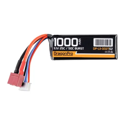 LIPO G2 11.1V 1000mAh 25C/50C 70x26x19mm T-Dean - DragonPro
