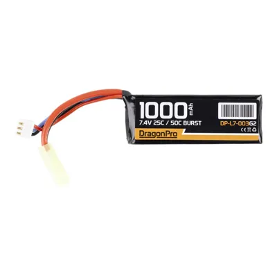 LIPO G2 7.4V 1000mAh 25C/50C 70x26x13mm - DragonPro