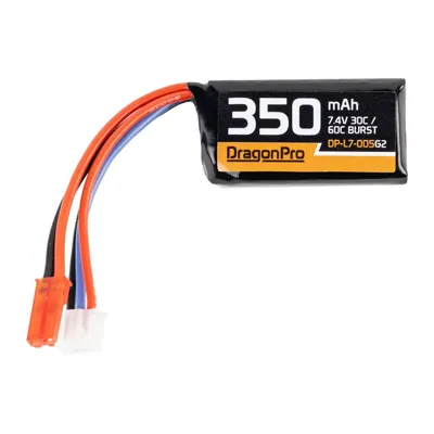 Mini LIPO HPA G2 7.4V 350mAh 30C/60C 40x20x12mm - DragonPro