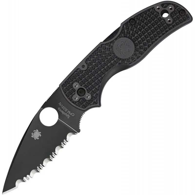 Spyderco Native 5 Hoja Serrada · Negro