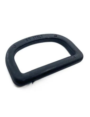 Anilla 2m Rectangular D-Ring 40 mm · Negro