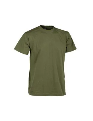 Militar Algodón Manga Corta Colores Lisos