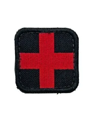Médico Tela Bordado Velcro Trasero 5x5 cm