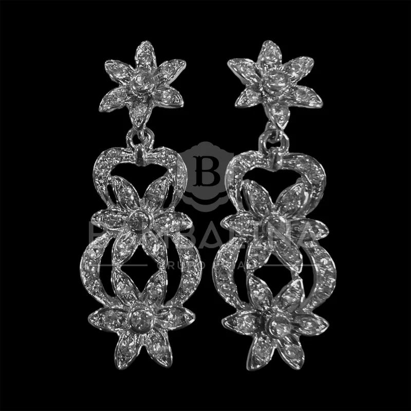 Pendientes Mantilla Plateados