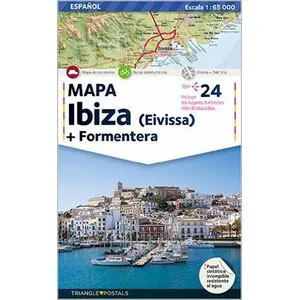 Mapa Ibiza (Eivissa) + Formentera 1:65.000 - Triangle Postals