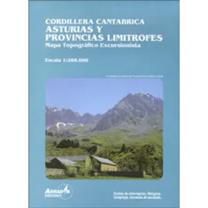 Cordillera Cantabrica. Asturias y Provincias Limitrofes. Mapa Topografico Excursionista - Adrados Ediciones