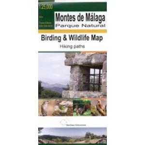 Montes de Málaga. Parque Natural. Mapa Ornitológico y de Fauna. Senderos - Bio Gea Ediciones