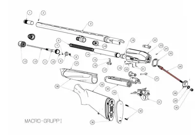 Bolt Stock A400 Lite Absorber Assy (Pieza 26) C8A321 - Beretta
