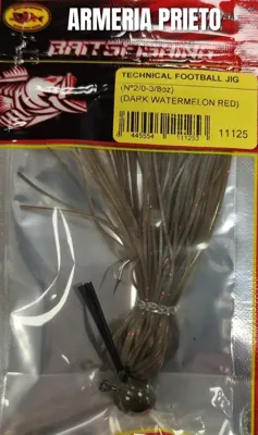 Jig Technical Football Jig Dark Watermelon 2/0 3/8oz - BAITSFISHING