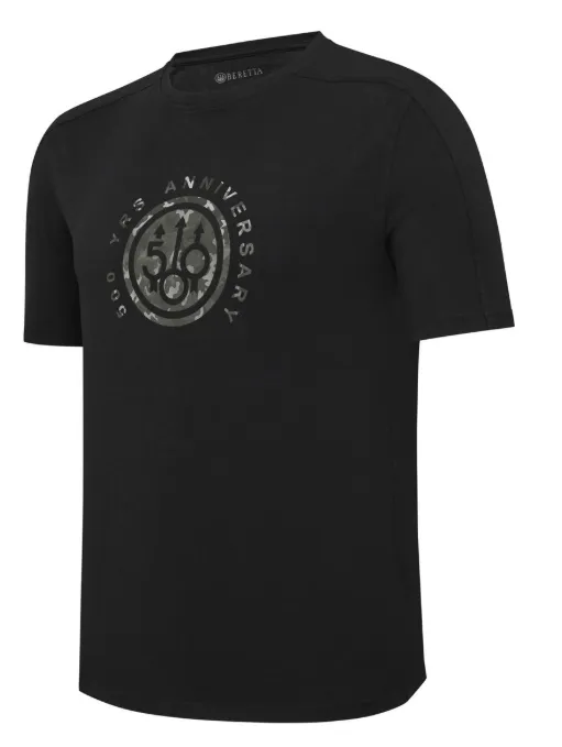Beretta 500 Years Anniversary T-Shirt TS982 T2156 0999 · Negro