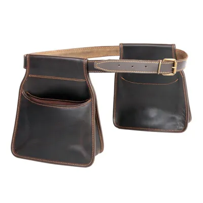 Cartuchos Cuero Piel Bovino 2 Bolsas Mas Cinturón - SMARCI