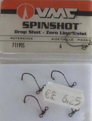 Anzuelo Anilla Spinshot Drop Shot Zero Line Twist 7119SS - VMC