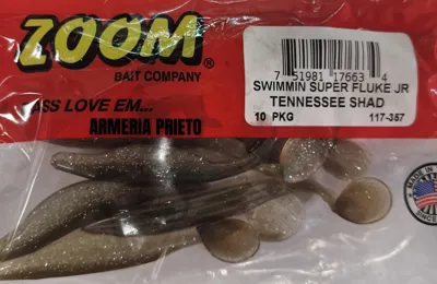 Vinilo Swimmin Super Fluke Jr Tennessee Shad 117-357 10PCS - ZOOM
