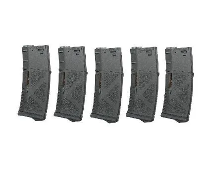 Cargador M4 mod1 30/130 rds Variable Pack de 5 · Negro
