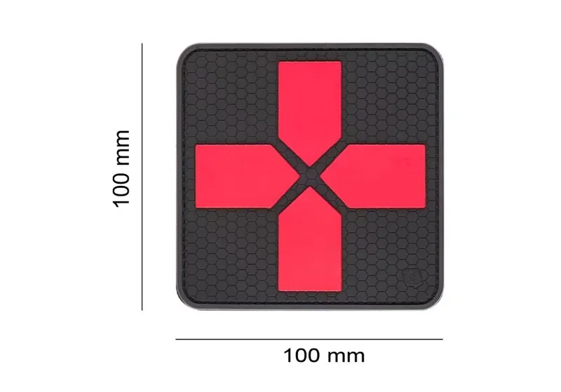 Big Cross Medic Rubber Patch · Rojo