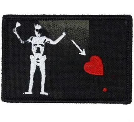 Blackbeard Velcro Patch · Negro