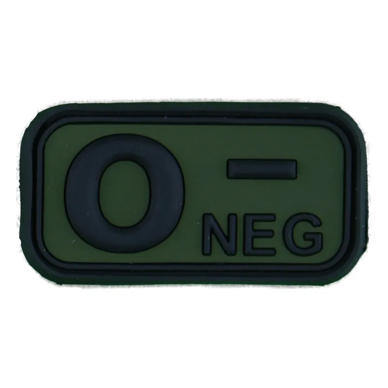 Bloodtype Rubber Patch 0 Neg Forest