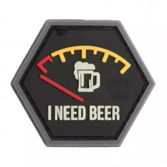 I Need Beer Rubber Patch