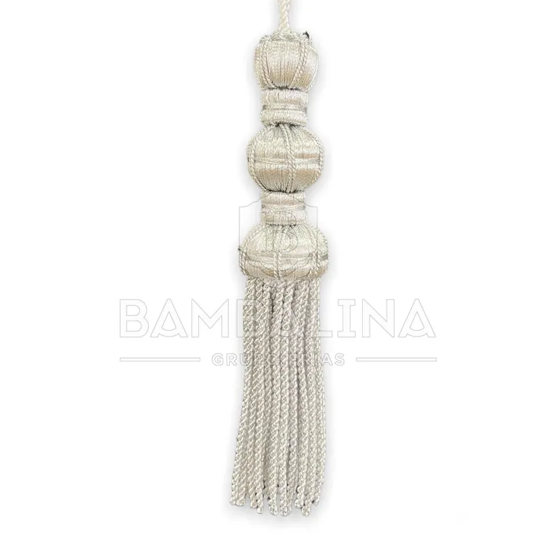 Borla Plateada 14 cm