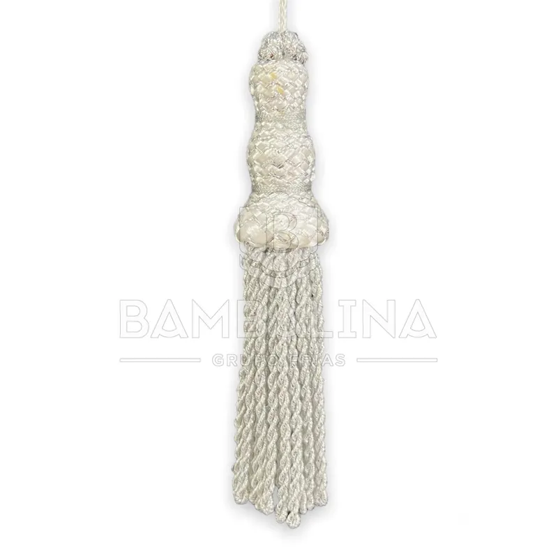 Borla Plateada 10 cm