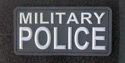 Military Police Rubber Patch · Negro