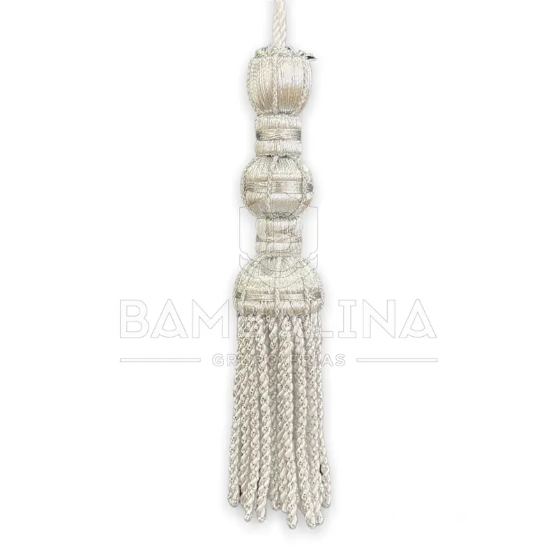 Borla Plateada 12,5 cm