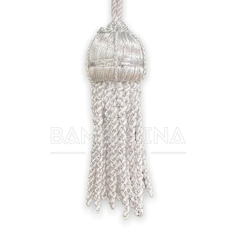 Borla Plateada 6,5cm