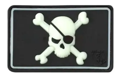Pirate Skull Rubber Patch