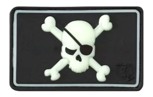 Pirate Skull Rubber Patch