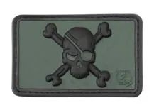 Pirate Skull Rubber Patch Forest