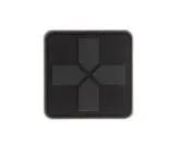 Cross Rubber Patch 40mm Blackops · Rojo