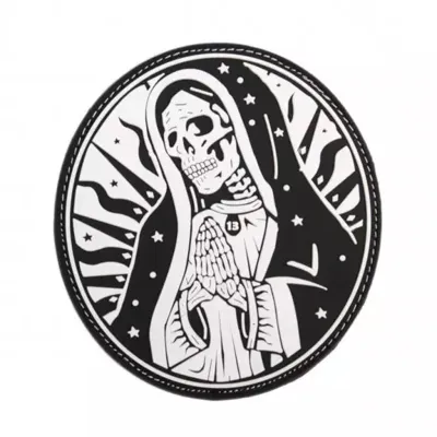 Santa Muerte Rubber Patch Bw